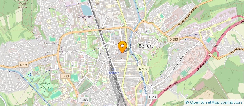 localisation de l'entreprise LES ABEILLES à BELFORT