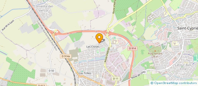 localisation de l'entreprise LES ABEILLES  ELNE