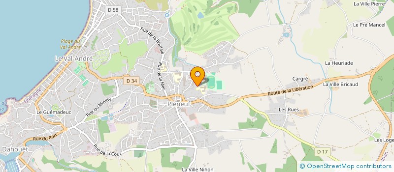 localisation de l'entreprise LES ABEILLES  PLENEUF-VAL-ANDRE