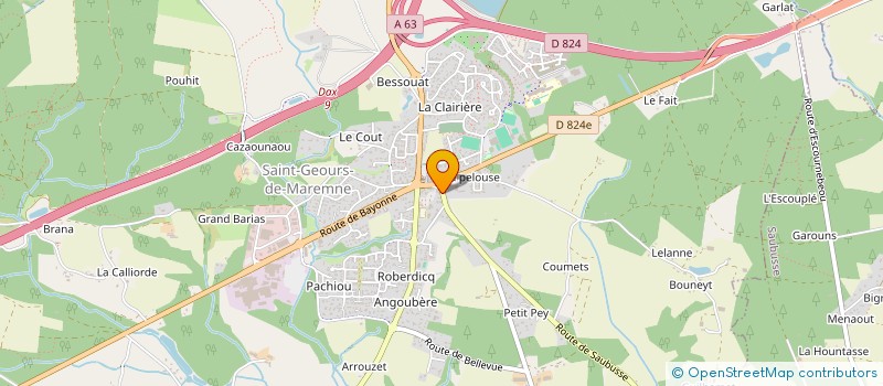 localisation de l'entreprise LES ABEILLES à SAINT-GEOURS-DE-MAREMNE