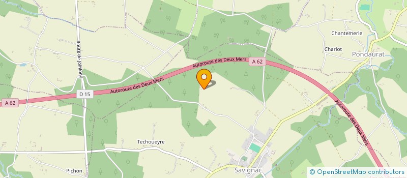 localisation de l'entreprise LES ABEILLES D'AQUITAINE à SAVIGNAC