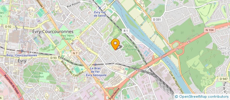 localisation de l'entreprise LES ABEILLES D'EVRY à EVRY-COURCOURONNES