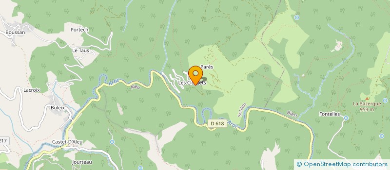 localisation de l'entreprise LES ABEILLES DE LA MONTAGNE à ALEU