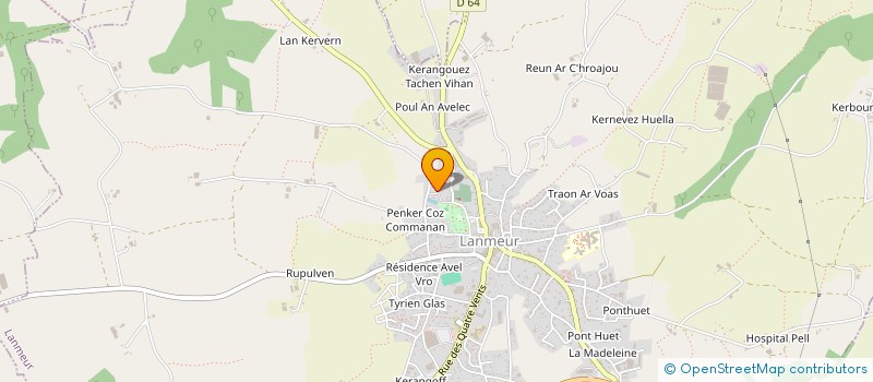 localisation de l'entreprise LES ABEILLES DU PAYS DE MORLAIX  LANMEUR