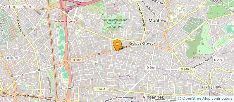 localisation de l'entreprise LES ABEILLES EN ART à MONTREUIL