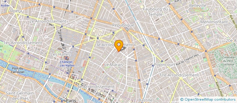 localisation de l'entreprise LES ABERS à PARIS