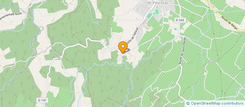 localisation de l'entreprise LES ABRIS  SAINT-JULIEN-DE-PEYROLAS