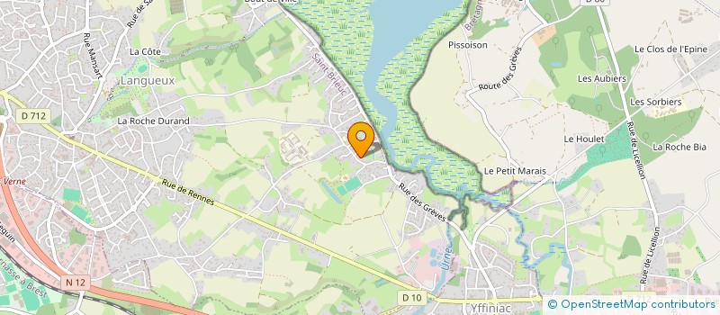 localisation de l'entreprise LES ABRIS COTIERS - LOGEMENTS EN BAIE DE SAINT-BRIEUC.  LANGUEUX