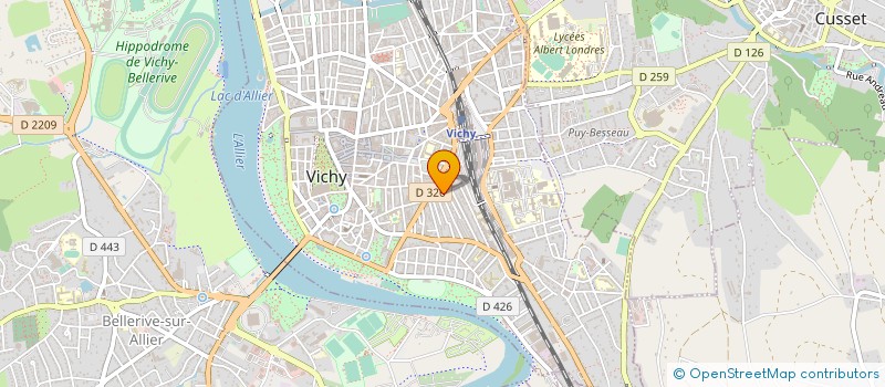 localisation de l'entreprise LES ACACIAS à VICHY