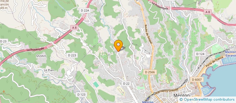 localisation de l'entreprise LES ACACIAS à MENTON