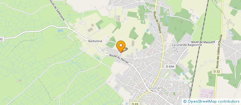 localisation de l'entreprise LES ACACIAS  SOULLANS