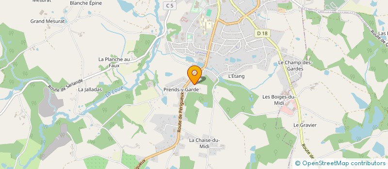 localisation de l'entreprise LES ACACIAS à ST YRIEIX LA PERCHE