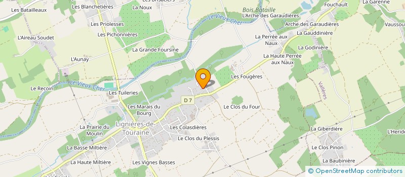 localisation de l'entreprise LES ACACIAS  LIGNIERES-DE-TOURAINE