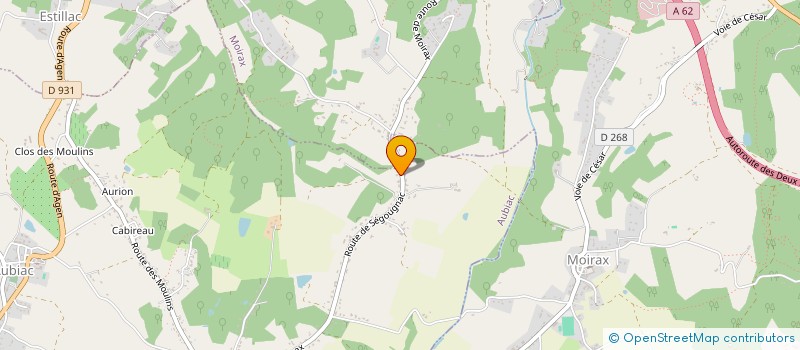 localisation de l'entreprise LES ACACIAS DE MAHOURAT  AUBIAC