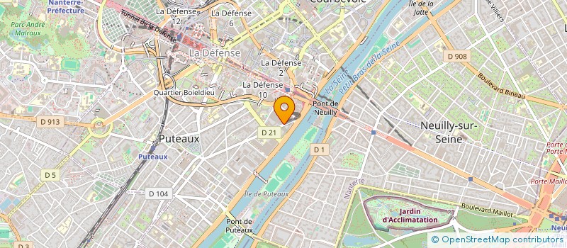 localisation de l'entreprise LES ACANTHES à PUTEAUX