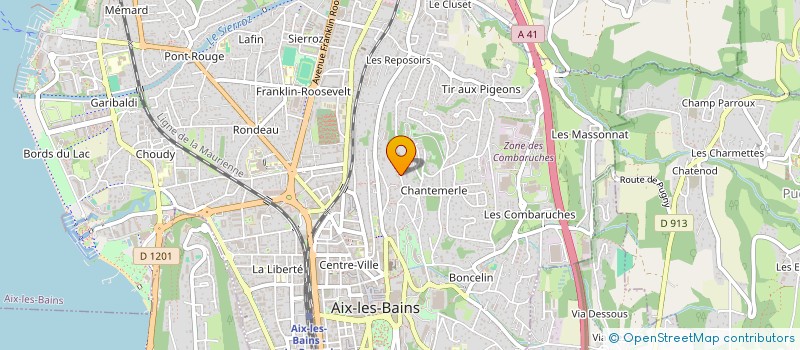 localisation de l'entreprise LES ACANTHES  AIX-LES-BAINS