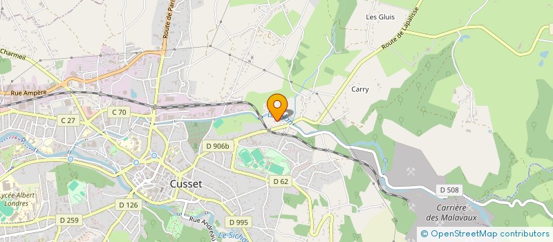 localisation de l'entreprise LES ACARINS PRODUCTION à CUSSET