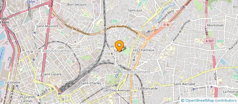 localisation de l'entreprise LES ACCATES à MARSEILLE