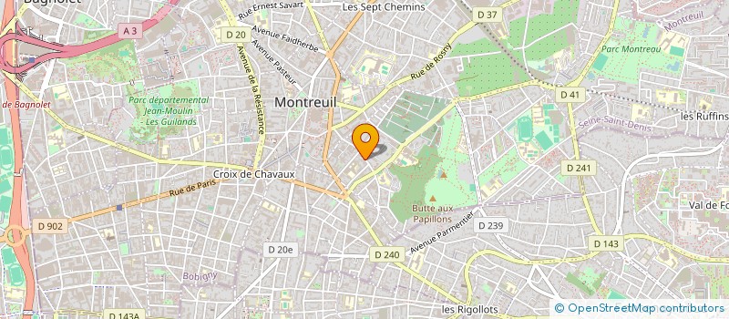 localisation de l'entreprise LES ACCENTS TETUS à MONTREUIL