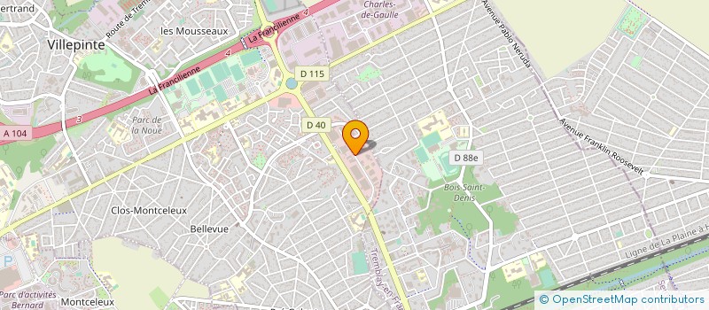 localisation de l'entreprise LES ACCESSOIRES ELECTRONIQUES à VILLEPINTE