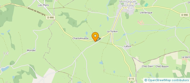 localisation de l'entreprise LES ACCORDES  MONTAIGUET-EN-FOREZ