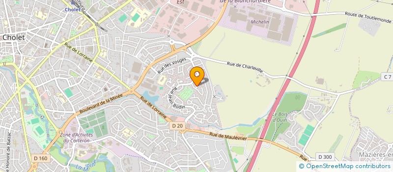 localisation de l'entreprise LES ACCROCHARS à CHOLET