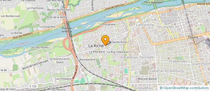 localisation de l'entreprise LES ACCROCS DES ACCORDS  LA RICHE