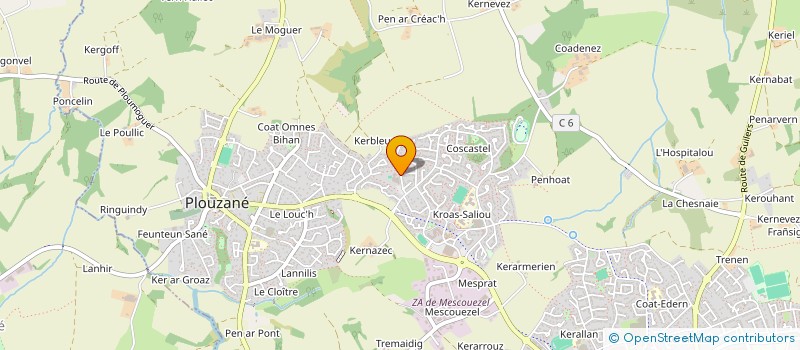 localisation de l'entreprise LES ACCROS DE PLOUZANE  PLOUZANE