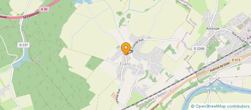 localisation de l'entreprise LES ACCROS DES GOUFFRES ET AFFOLES DE FALAISES  EVANS