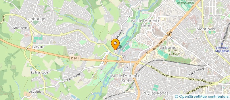localisation de l'entreprise LES ACES DU VOLANT à LIMOGES