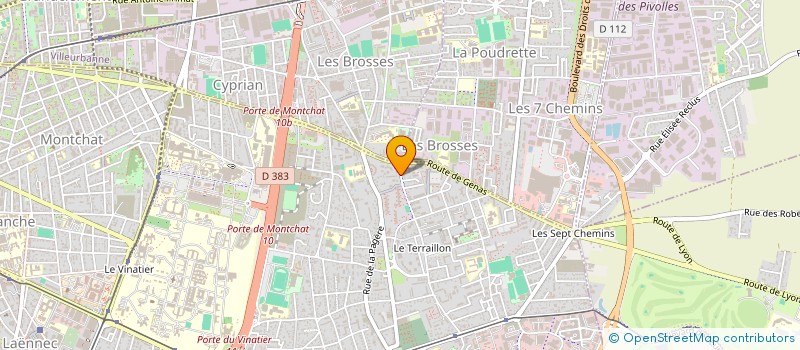 localisation de l'entreprise LES ACTIONS DE MADELEINE à BRON