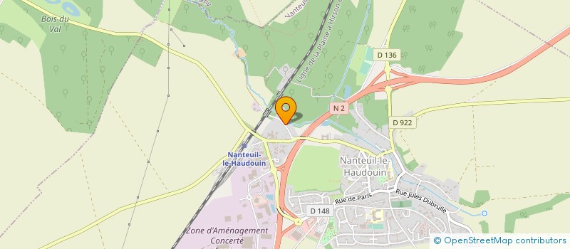 localisation de l'entreprise LES ADEX (LES ATELIERS D'EXPRESSIONS PERSONNELLES ET COLLECTIVES)  NANTEUIL-LE-HAUDOUIN