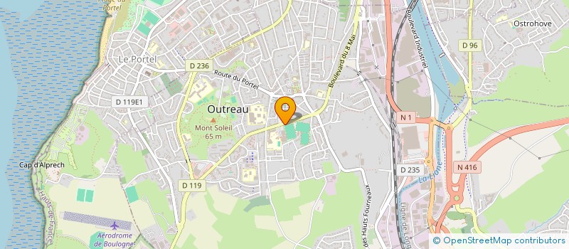 localisation de l'entreprise LES ADOS DU COEUR  OUTREAU