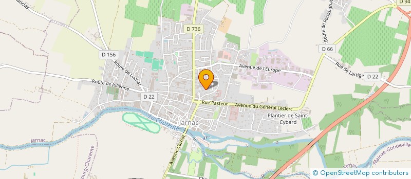localisation de l'entreprise LES AFFICHEURS CHARENTAIS à JARNAC