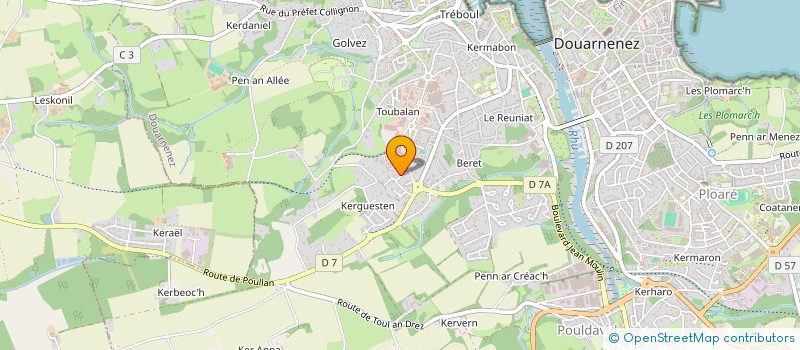 localisation de l'entreprise LES AGAPANTHES  DOUARNENEZ