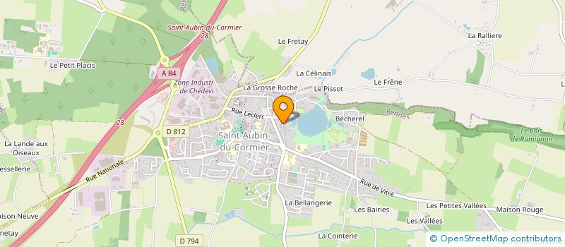 localisation de l'entreprise LES AGAPANTHES  SAINT-AUBIN-DU-CORMIER