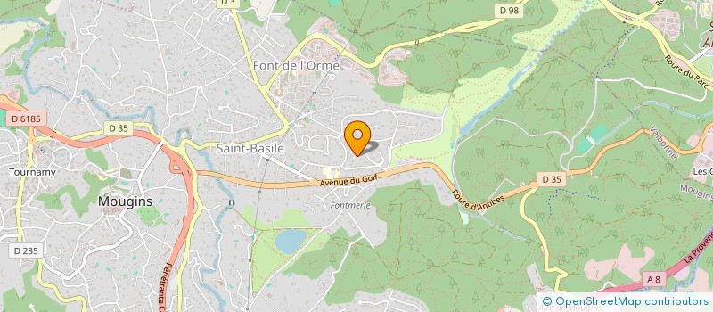 localisation de l'entreprise LES AGAPANTHES à MOUGINS