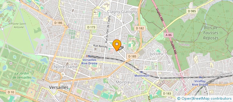 localisation de l'entreprise LES AGAPANTHES à VERSAILLES
