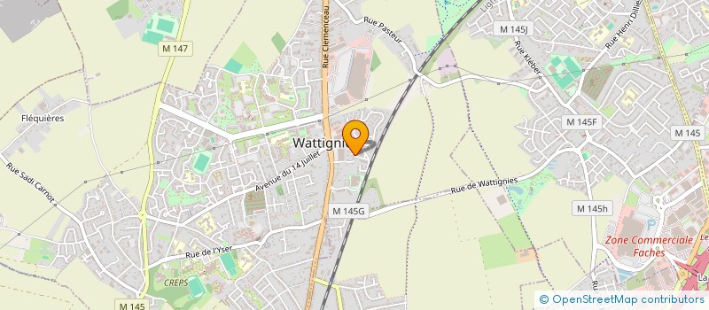 localisation de l'entreprise LES AGAPANTHES  WATTIGNIES