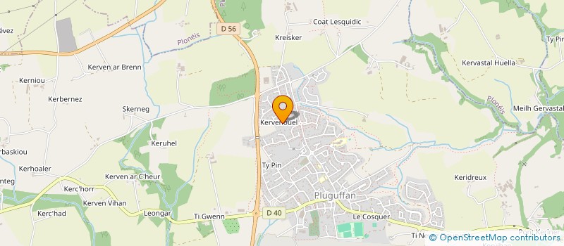 localisation de l'entreprise LES AGAPANTHES  PLUGUFFAN