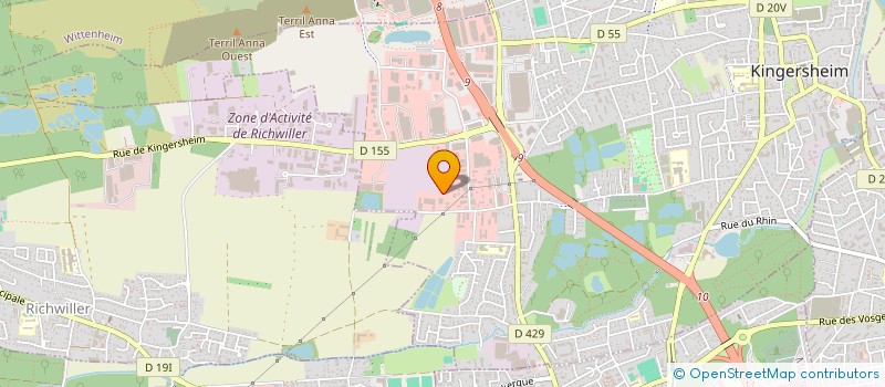 localisation de l'entreprise LES AGAPES  KINGERSHEIM