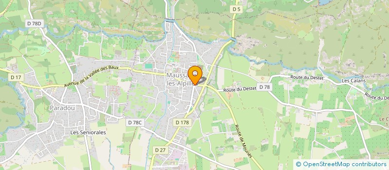 localisation de l'entreprise LES AGAPES  MAUSSANE-LES-ALPILLES