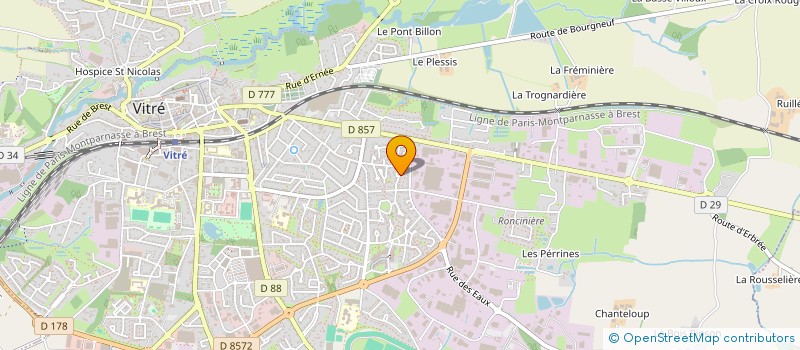 localisation de l'entreprise LES AGITES DU RIDEAU  VITRE