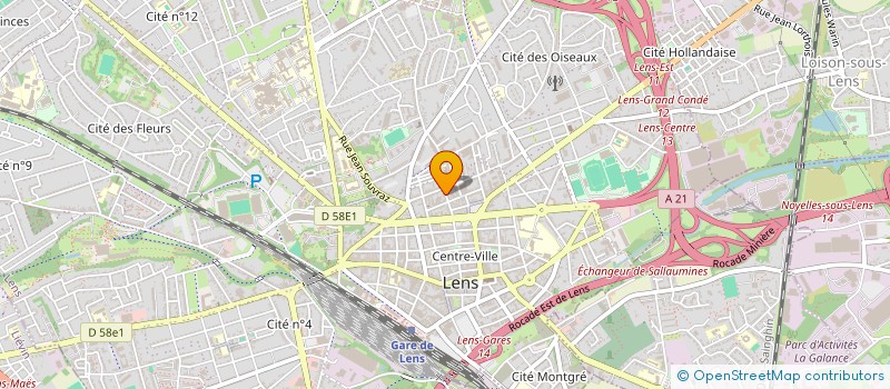 localisation de l'entreprise LES AGREGATS  LENS