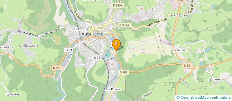 localisation de l'entreprise LES AIGLONS AUBUSSONNAIS - UNION NATIONALE DU SPORT SCOLAIRE à AUBUSSON
