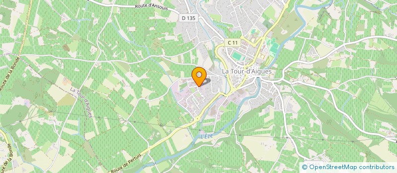 localisation de l'entreprise LES AIGUES  LA TOUR-D'AIGUES