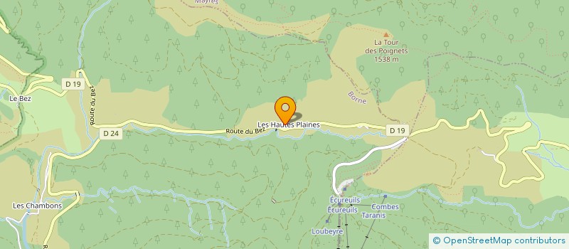 localisation de l'entreprise LES AIGUILLES  BORNE