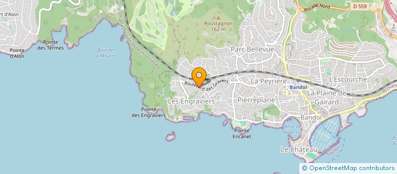 localisation de l'entreprise LES AIGUILLES D'ARVES  BANDOL