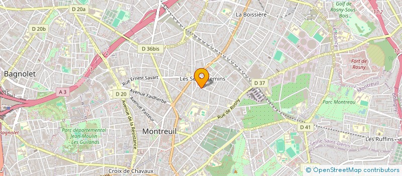 localisation de l'entreprise LES AIGUILLES DE MONTREUIL à MONTREUIL