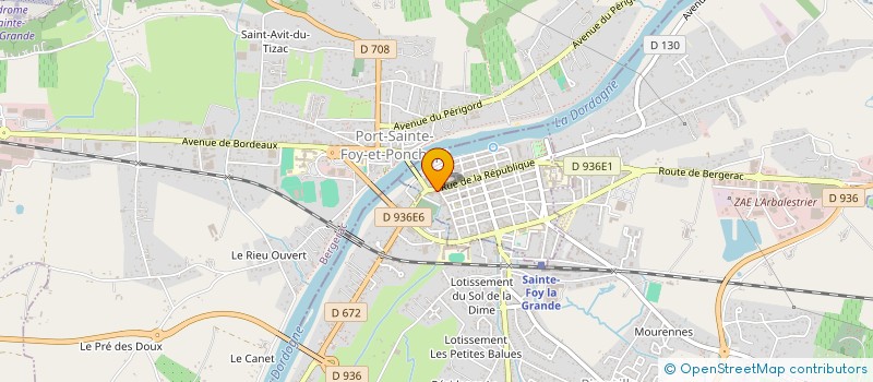 localisation de l'entreprise LES AILANTES  SAINTE-FOY-LA-GRANDE